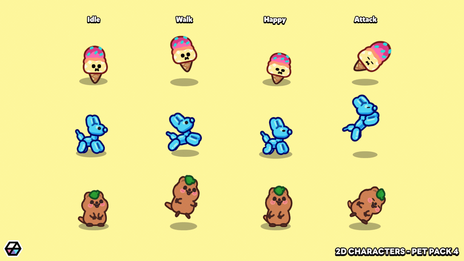 2D Characters - Pet Pack 4