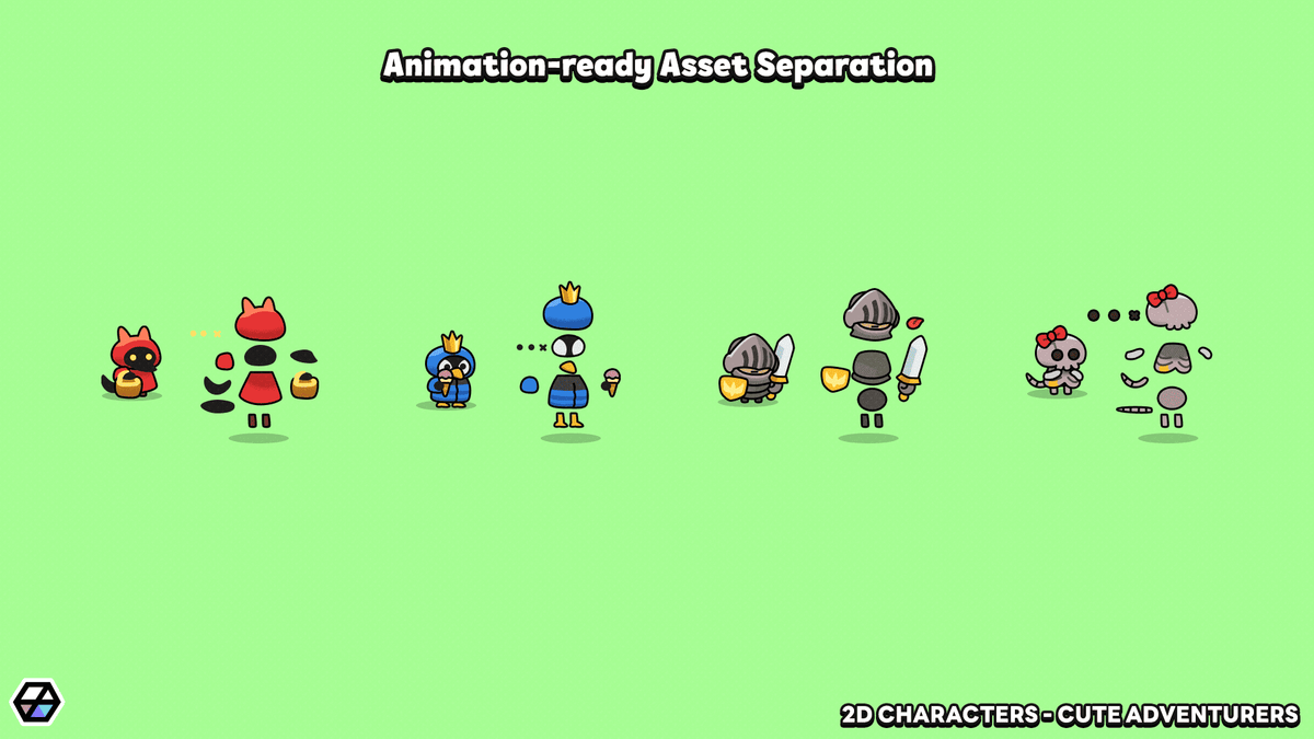 2D Characters - Cute Adventurers