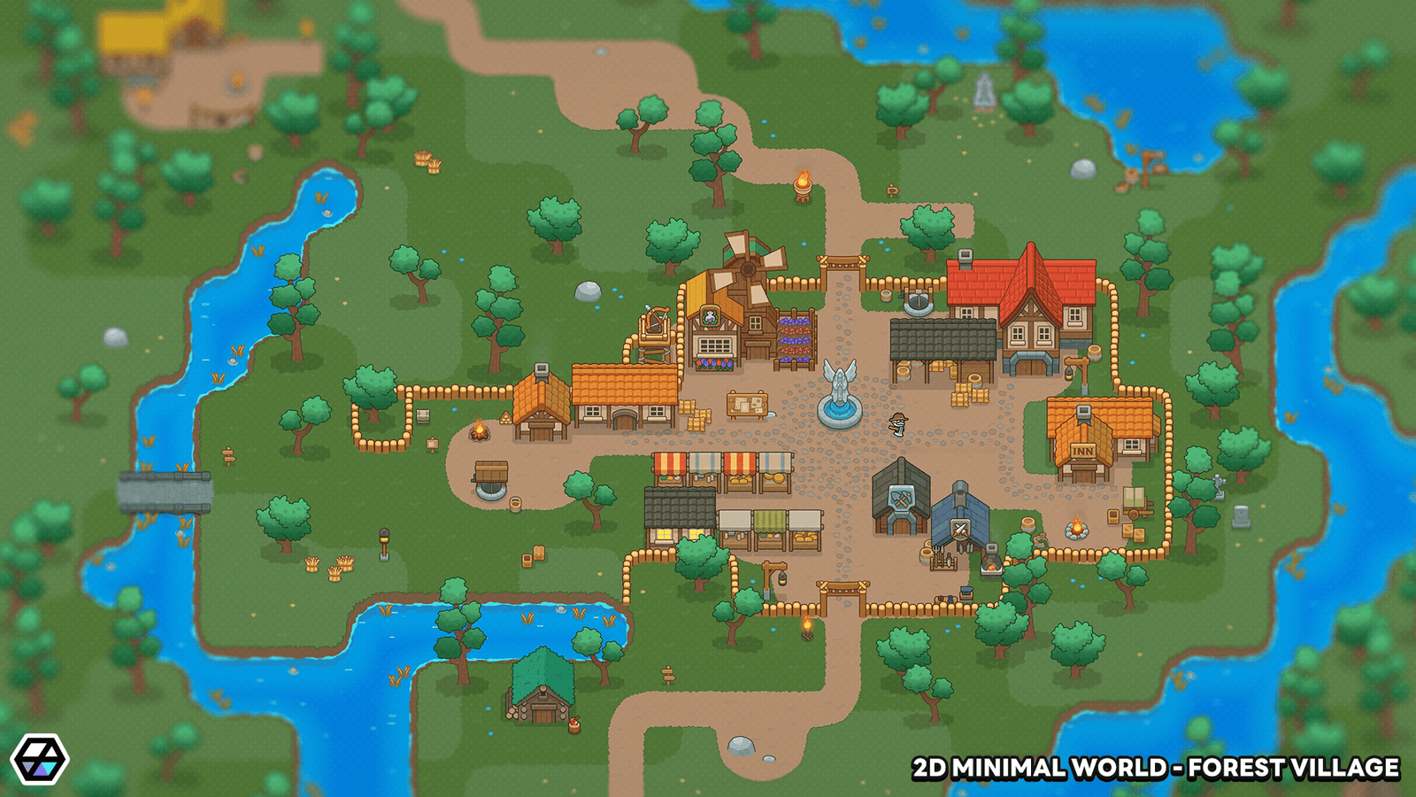 2D Minimal World - Forest Village