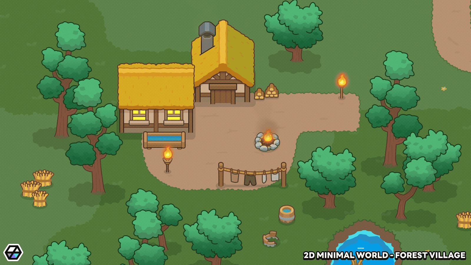 2D Minimal World - Forest Village