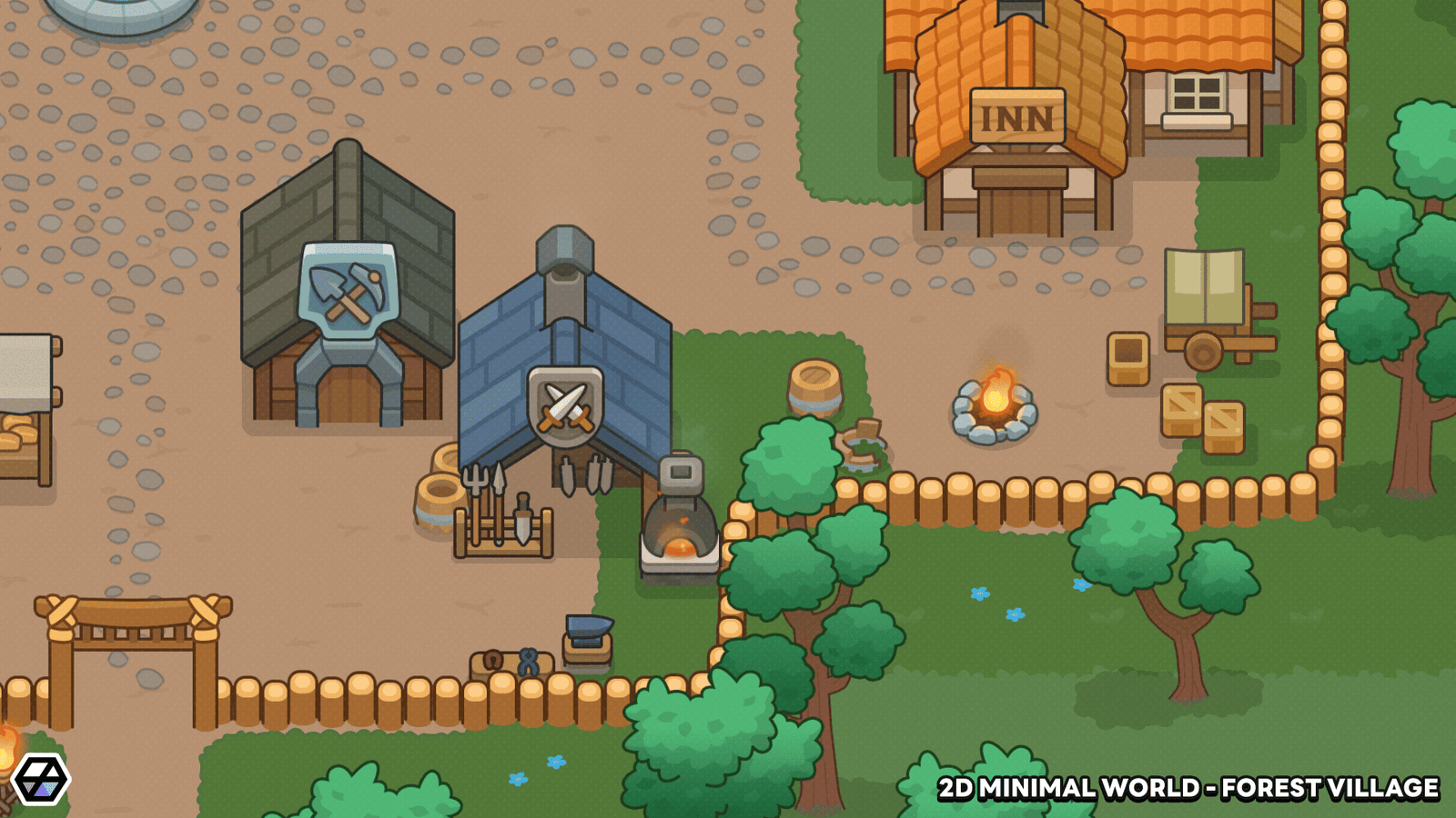 2D Minimal World - Forest Village
