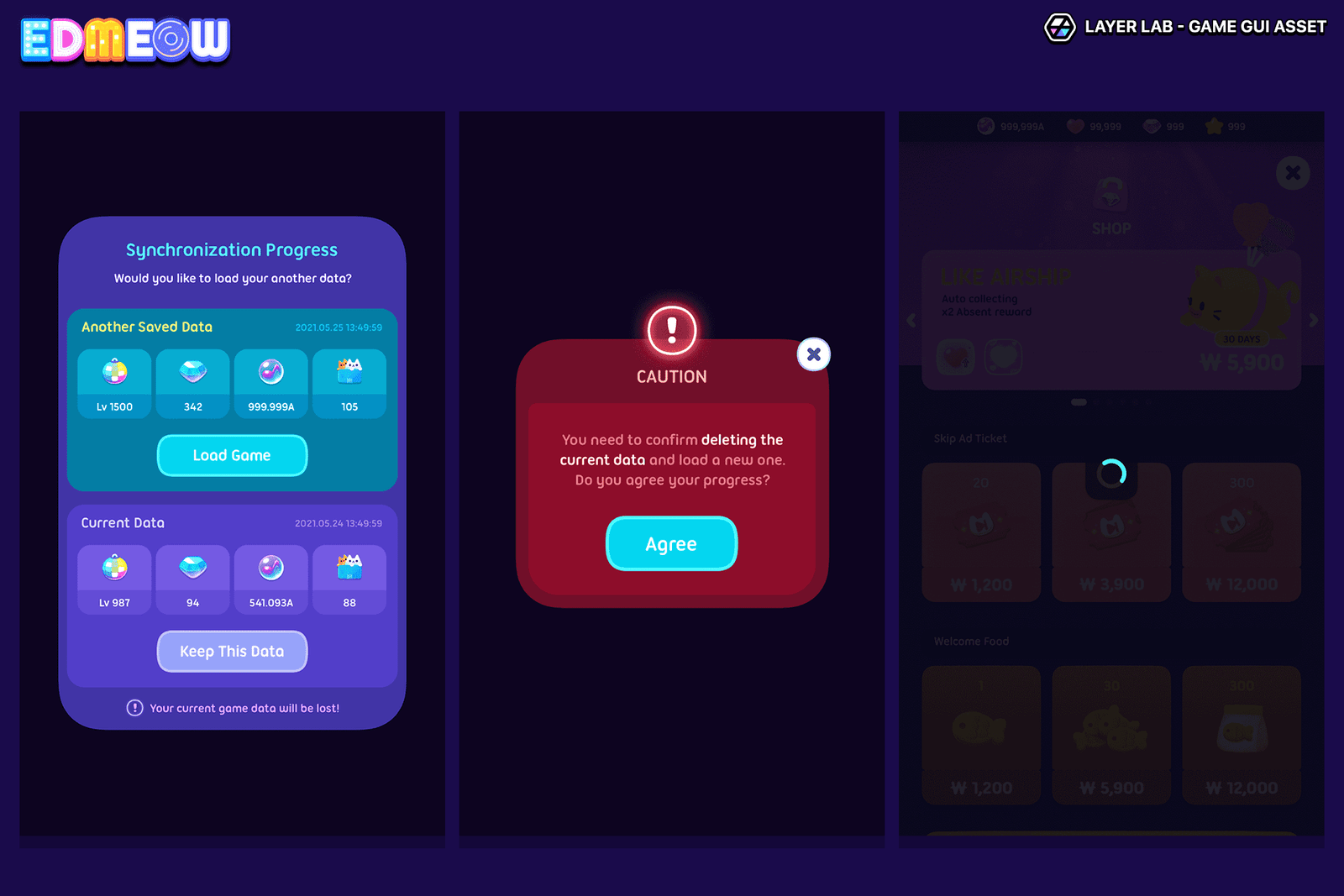 Neon2 interface design by LAYERLAB Shop featuring vibrant neon-style graphics and layered PSD file for creative editing.
