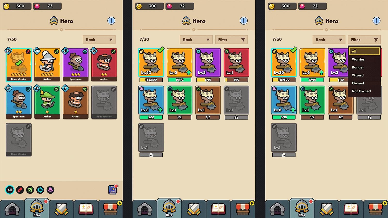 Minimal game interface light design by GUI Pro from LAYERLAB Shop, featuring sleek layout and customizable PSD file.