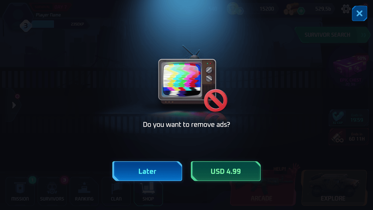 Interface screenshot of GUI Pro Survival Clean (+PSD) by LAYERLAB Shop, showing clean design elements and interface layout.