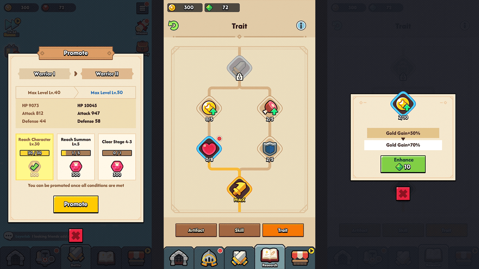 Minimal game interface design for GUI Pro by LAYERLAB Shop, featuring sleek light elements and PSD file layout.