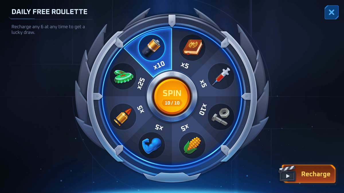 Interface design for GUI Pro - Survival Clean interface by LAYERLAB Shop, featuring a roulette-themed default layout with vibrant colors.