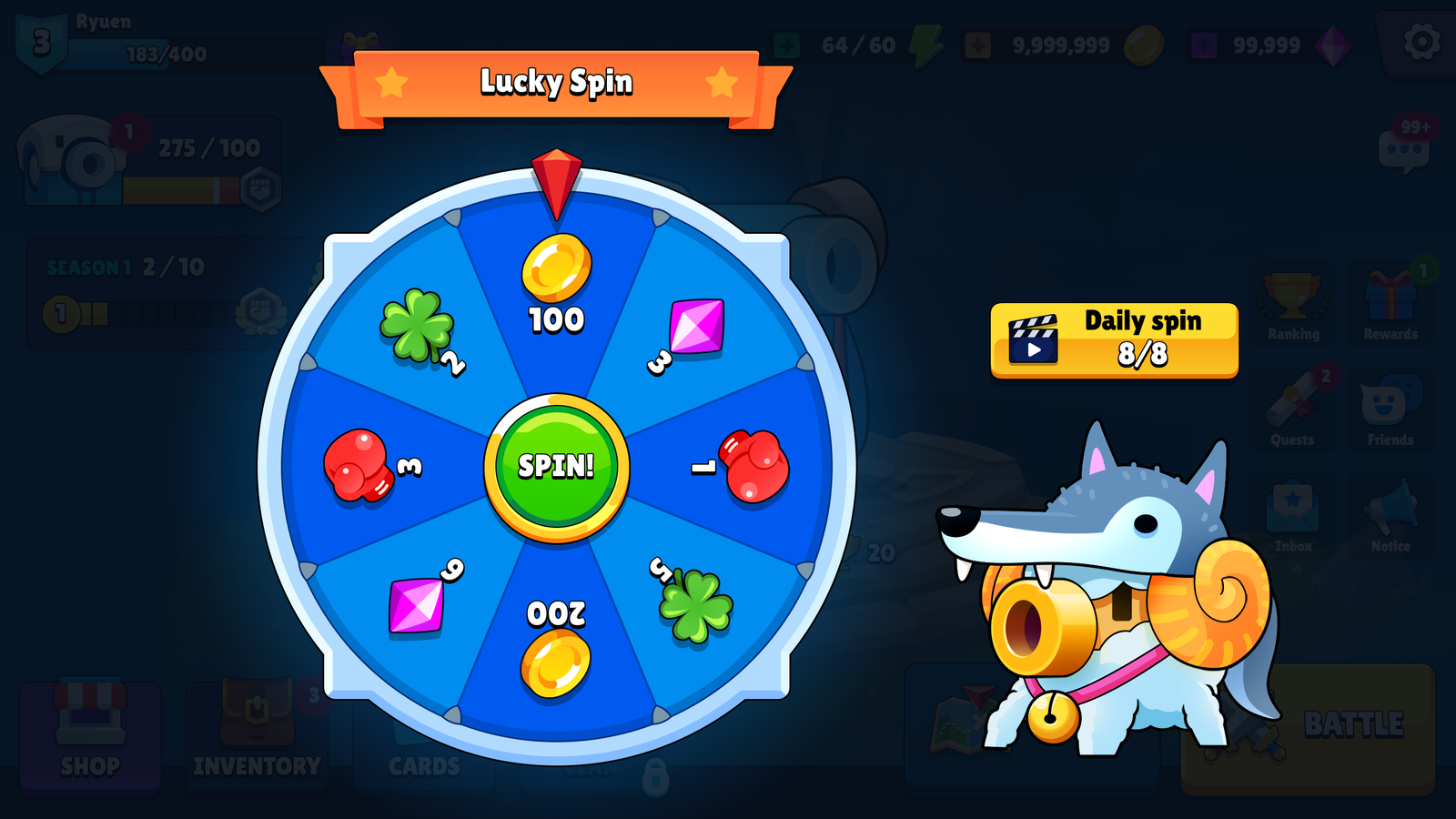 GUI Pro casual game interface featuring a roulette wheel design, created by 내 스토어 in a PSD format.