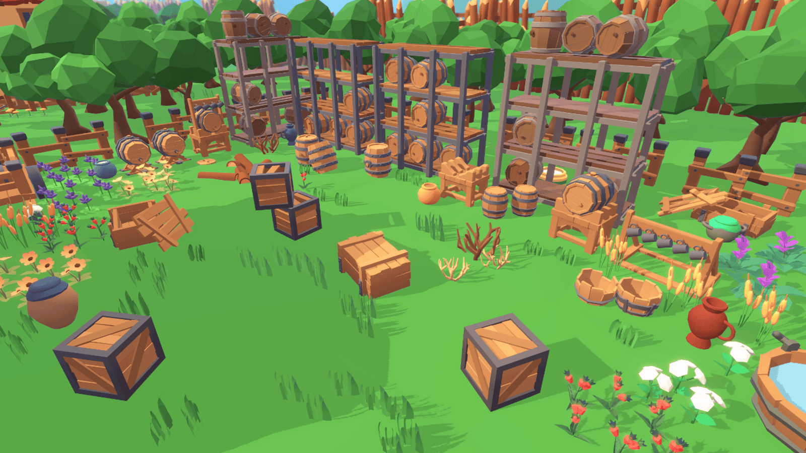 3D medieval props from LAYERLAB Shop, including castle, sword, shield, and medieval accessories for digital design.