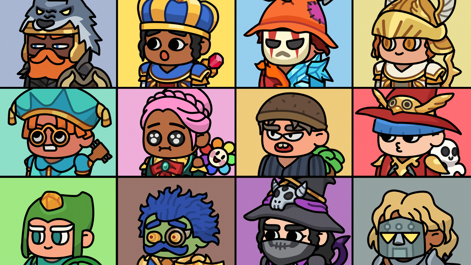Fantasy character 2D art created by LAYERLAB Shop, featuring vibrant colors and detailed design for digital illustration.