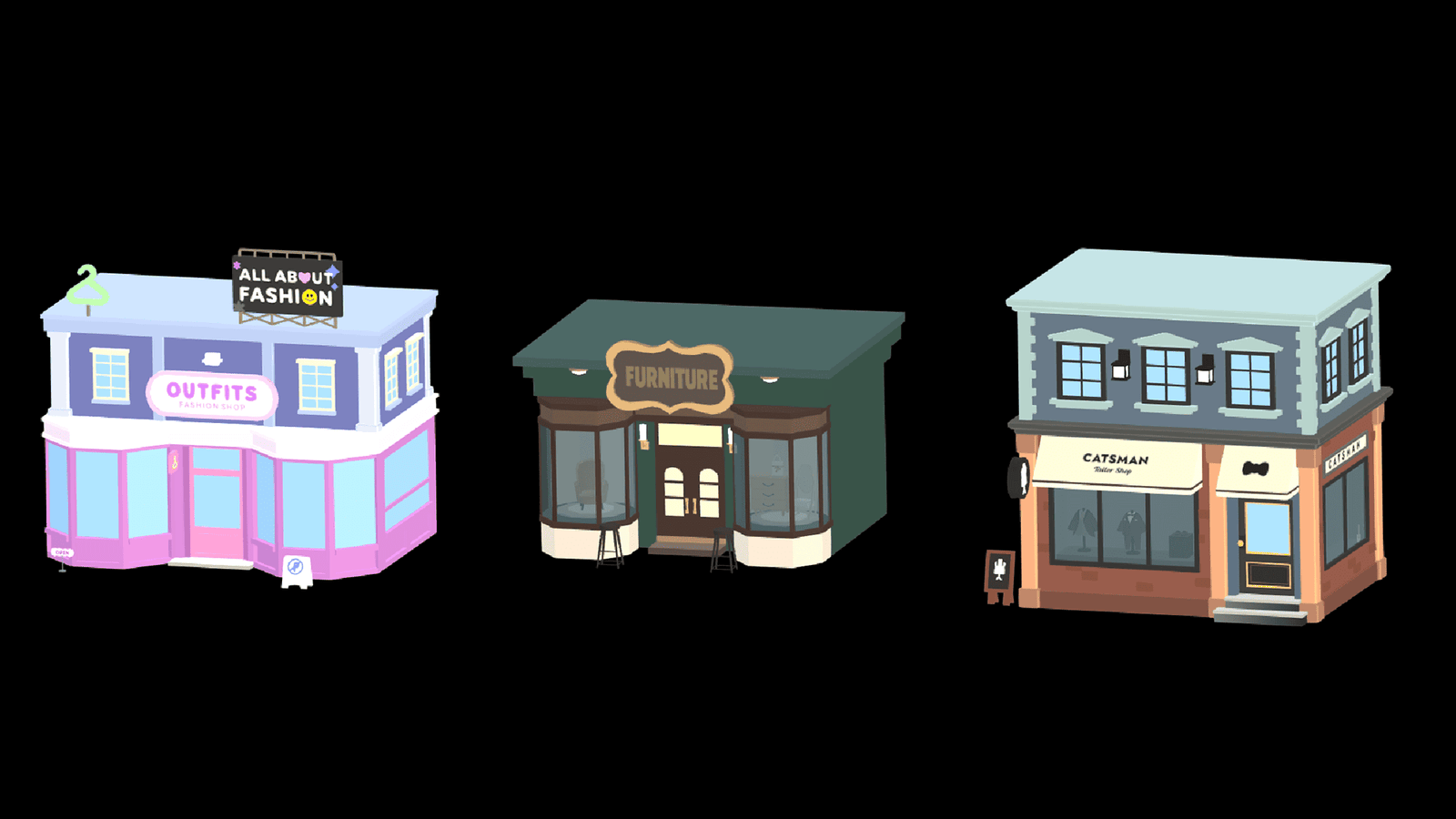 3D casual props building model by LAYERLAB Shop, featuring detailed miniature architectural elements on a neutral background.