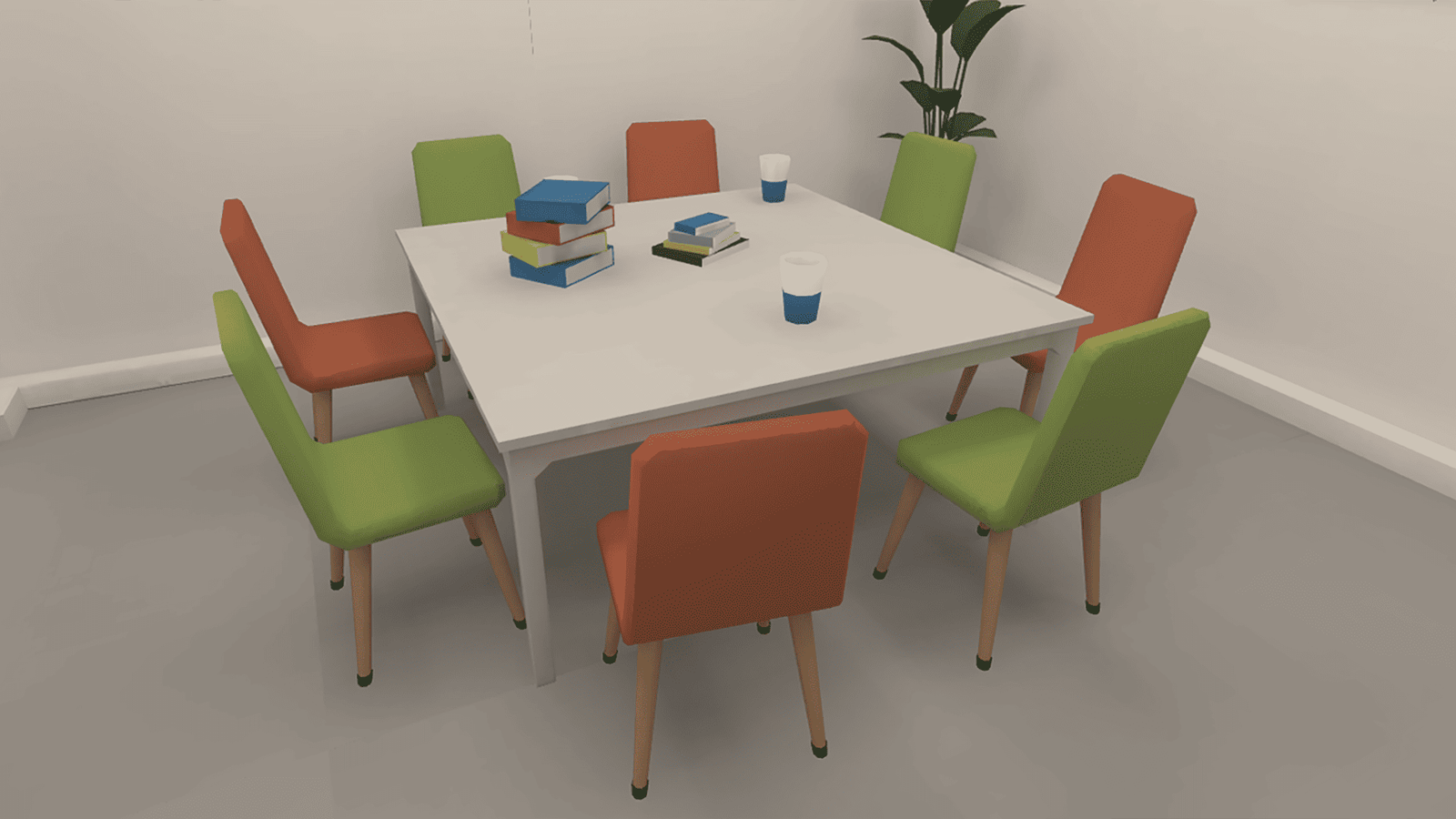 3D Office Interior Props by LAYERLAB Shop showing modern desks, chairs, and office decor in a realistic 3D rendering
