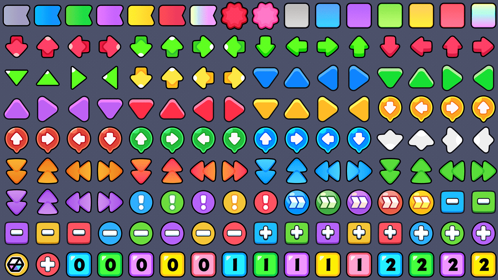 Casual game icon pack by LayerLab featuring UI and symbol icons