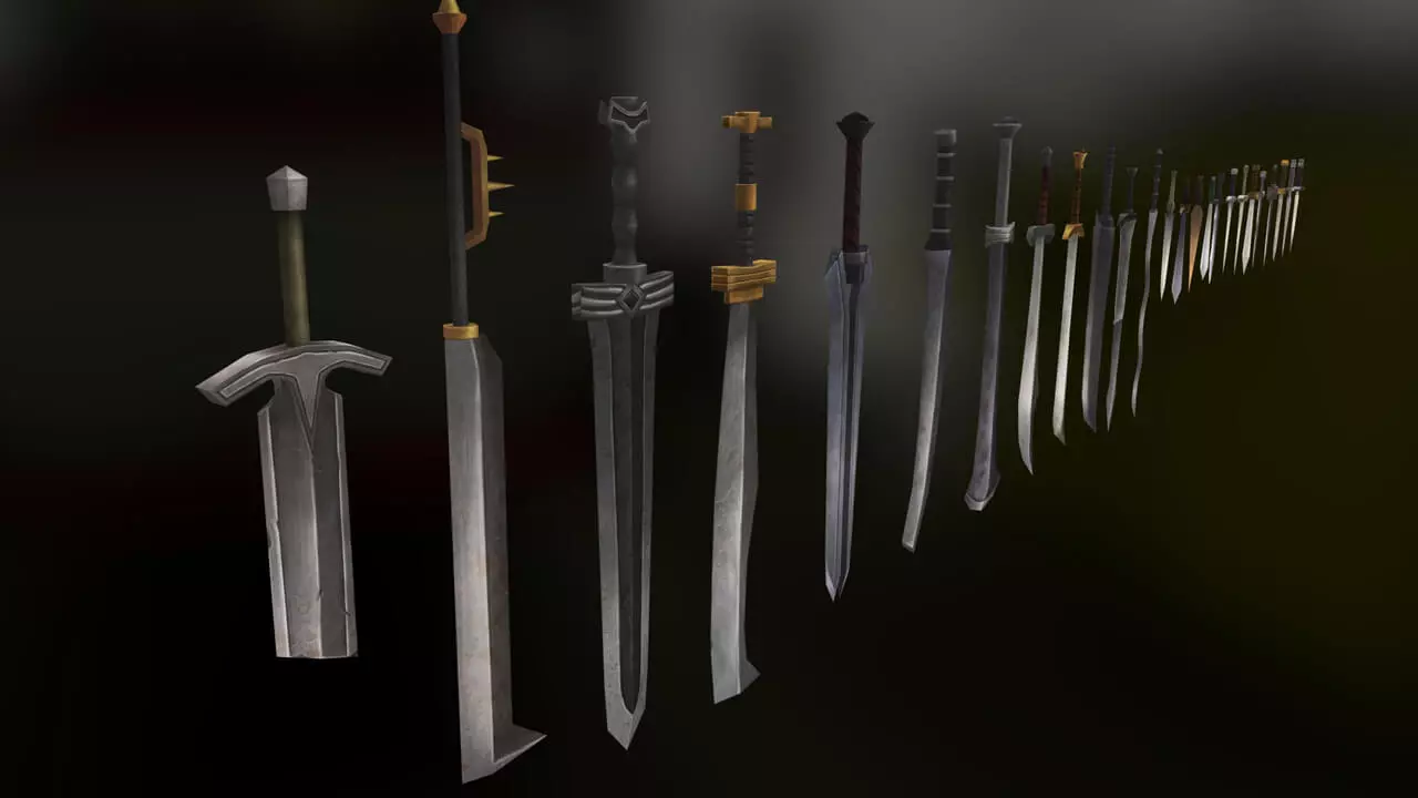3D Weapon Prop from LAYERLAB Shop, detailed digital 3D model ideal for gaming and animation projects.