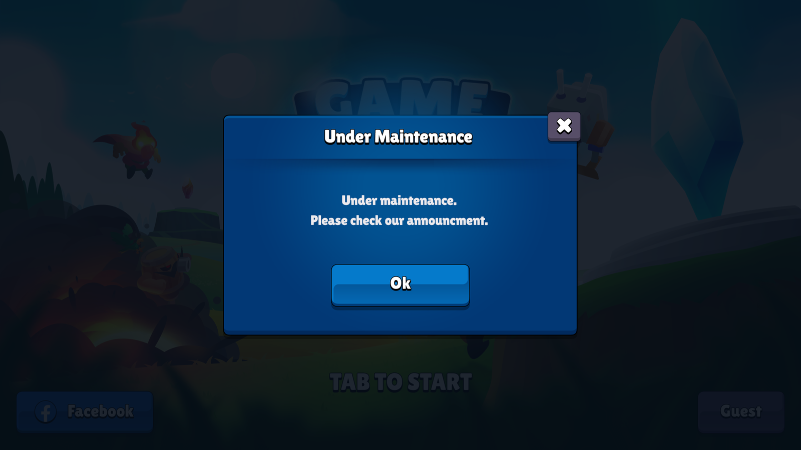 Screenshot of GUI Pro casual game interface popup, featuring checking status and design elements from 내 스토어.