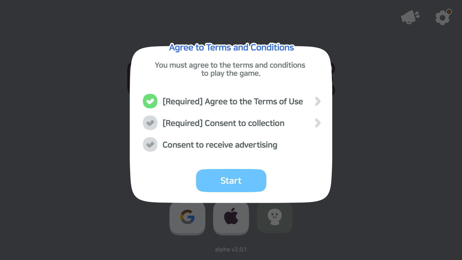 LayerLab Shop GUI Life Game interface popup showing terms and conditions on a digital screen.