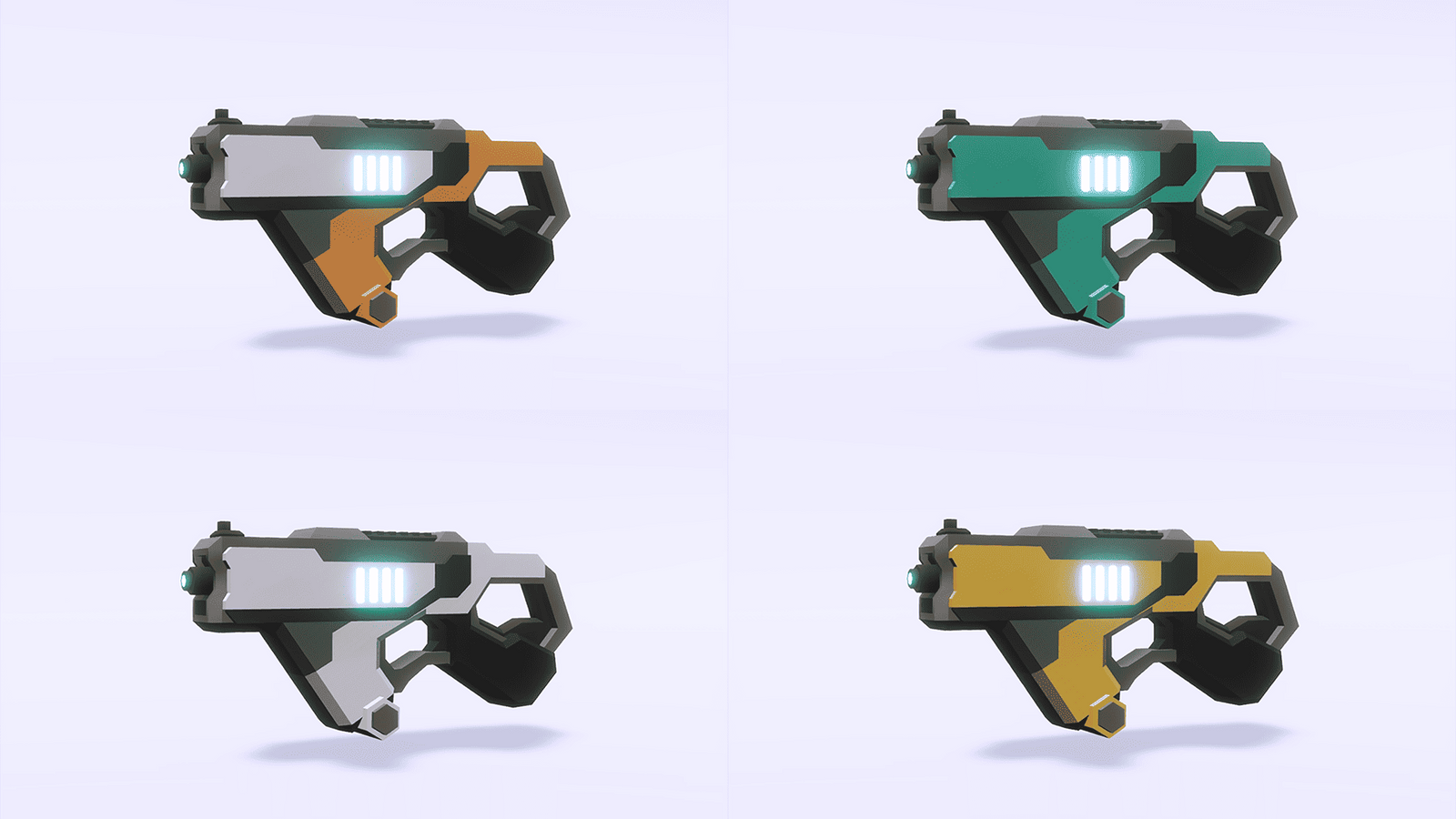 3D Sci-Fi gun prop from LAYERLAB Shop, detailed futuristic weapon with metallic finish and intricate design.