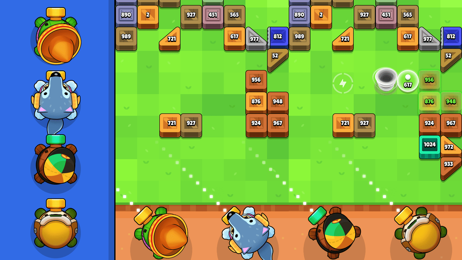 Top view of a 2D character from LAYERLAB Shop, featuring colorful cartoon-style design and detailed character features.