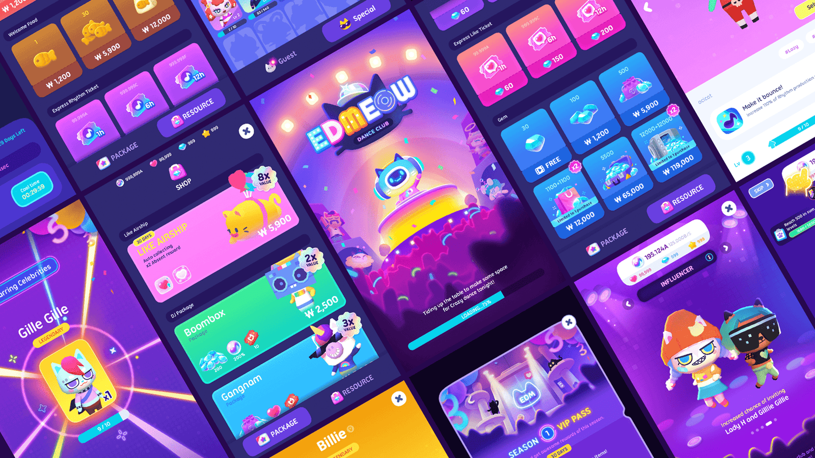 Neon2 interface from LAYERLAB Shop with vibrant neon-themed controls and visual elements on a digital screen.