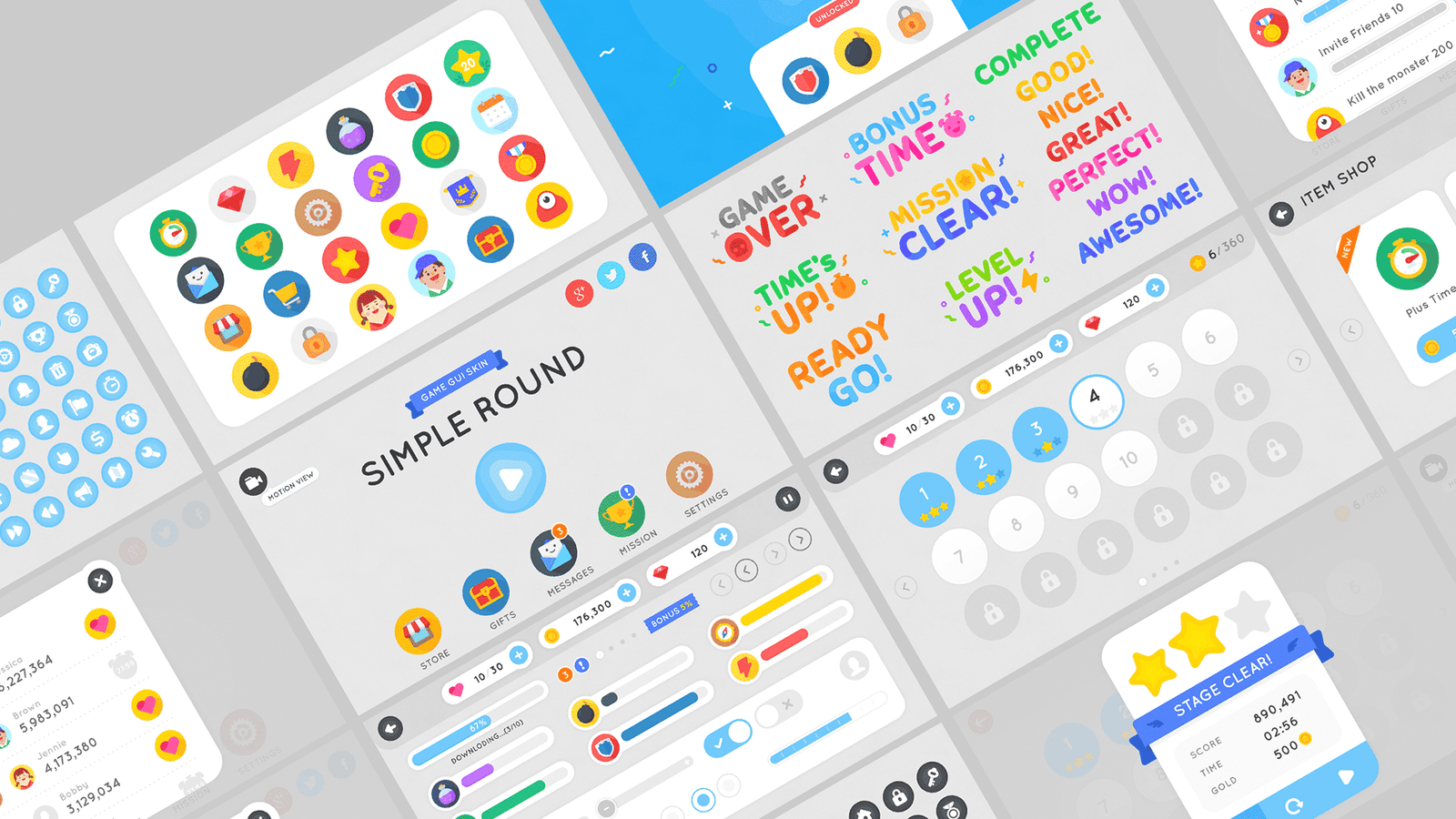 LAYERLAB Shop's simple round GUI interface with clean, minimalist design for easy navigation and user interaction.