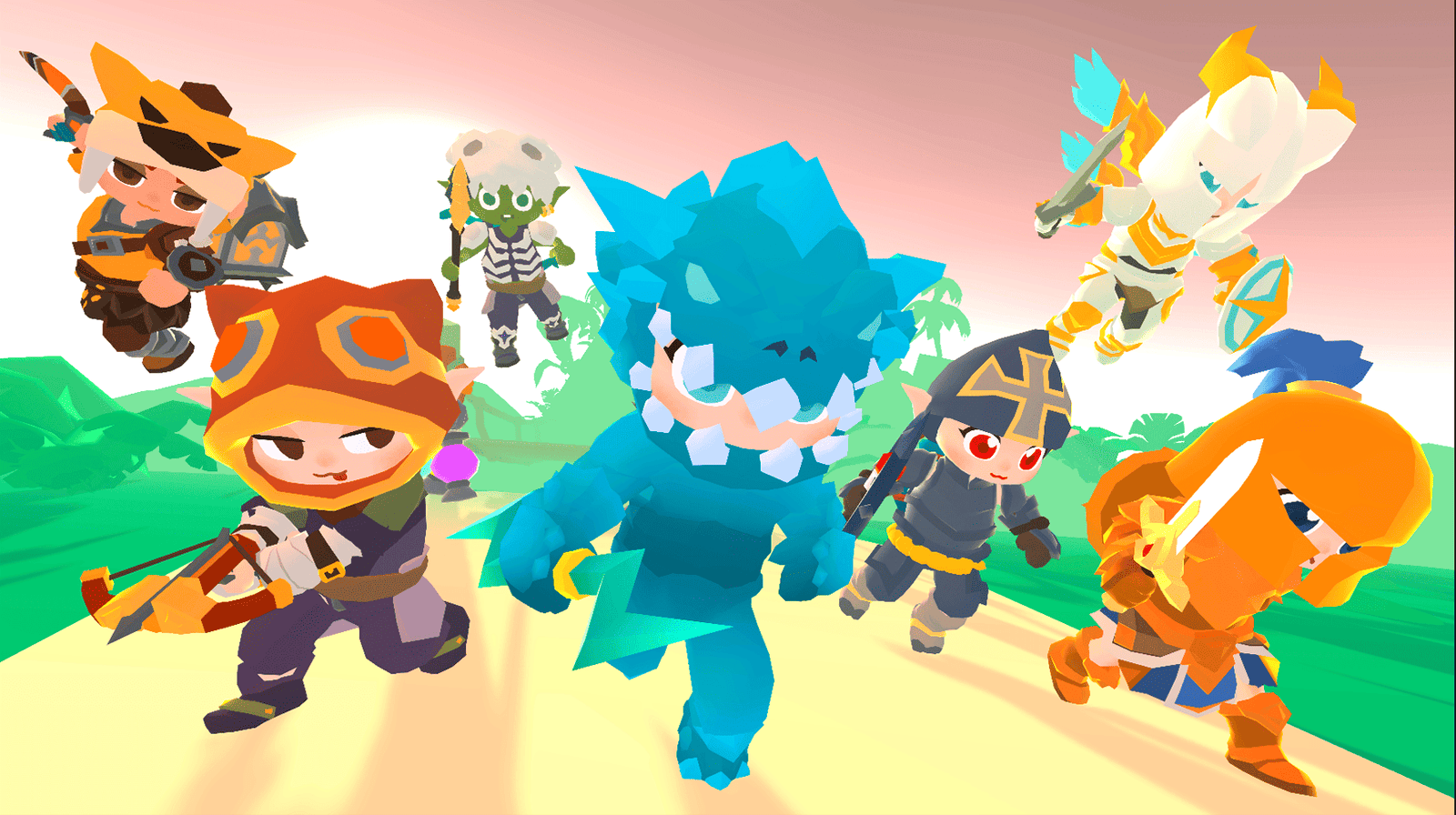 Screenshot of LAYERLAB Shop's 3D Hero Core Vol.3 characters showcasing detailed, vibrant 3D hero models for digital art and animation.