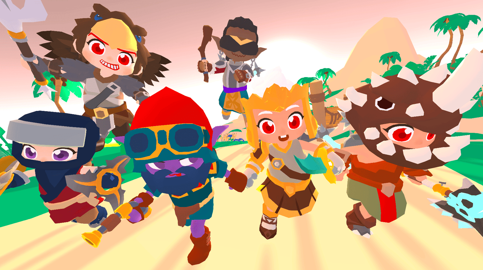 Screenshot of Hero Core Vol.2 3D characters from LAYERLAB Shop, showcasing detailed, colorful 3D character designs.