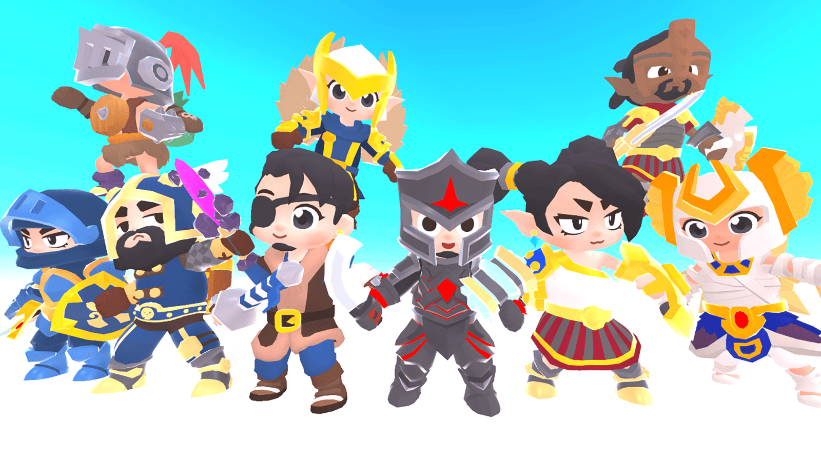 3D hero character from LAYERLAB Shop's Hero Core Vol.1 set, showcasing detailed design and vibrant colors in a screenshot.
