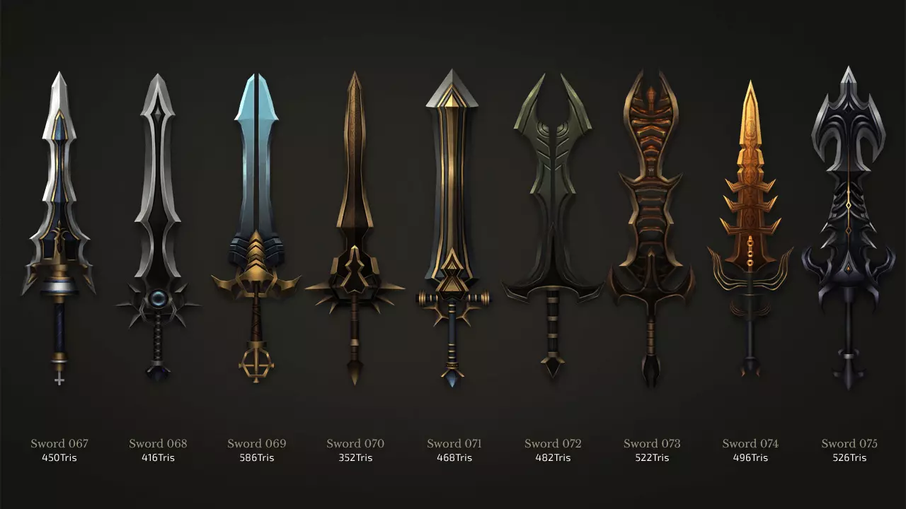 3D Weapon Prop from LAYERLAB Shop, realistic 3D model with detailed design, suitable for gaming and digital projects.