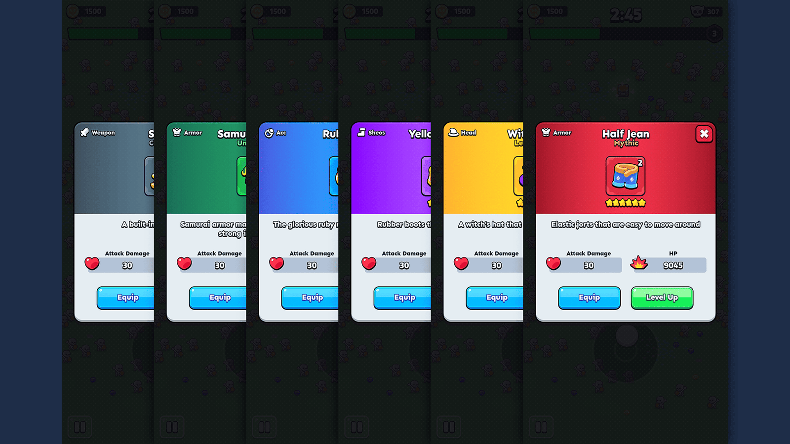 GUI Pro Super Casual interface by LAYERLAB Shop featuring modern, colorful UI elements on a transparent background.