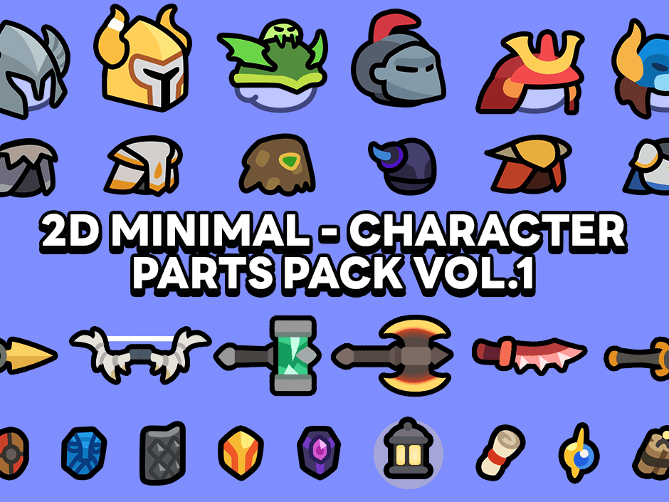 2D Minimal - Character Parts Pack Vol.1 — Now Available!