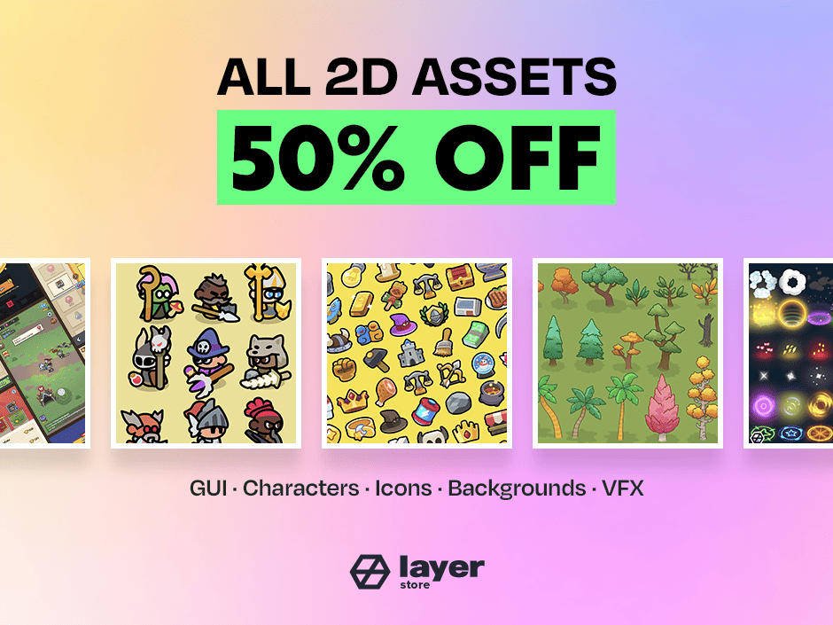 LayerLab June Event – 50% Off All 2D Assets