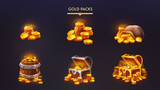 Fantasy RPG interface icons from LAYERLAB Shop's GUI Pro collection, featuring colorful, detailed game menu and action symbols.