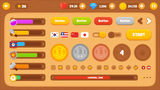 LayerLab Shop GUI wooden interface design, showing natural wood texture and interface elements on a digital screen.