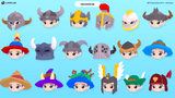 3D fantasy character headgear from LAYERLAB Shop's 3D Characters Pro collection, detailed and creative head accessory.