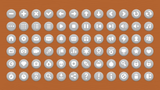 Gray wooden GUI interface icons from LAYERLAB Shop, featuring natural wood textures and sleek design elements.