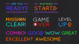 Neon-style GUI interface text effect by LAYERLAB Shop, showcasing glowing, vibrant neon design for digital interfaces.
