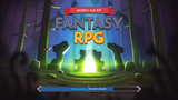 Fantasy RPG mobile game start screen UI with glowing portal and forest background, showcasing title and tap to start button design, Layerlab, store.layerlab