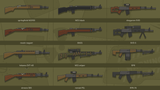 2D military icons set by LAYERLAB Shop, featuring various military equipment and symbols in a clean, graphic style.