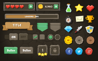 다크 테마 컨트롤과 디자인 컴포넌트를 보여주는 레이어랩 GUI DarkStone 인터페이스 요소