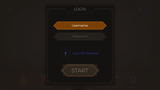 Dark Geo interface login screen by LAYERLAB Shop featuring geometric dark-themed design and modern interface elements.