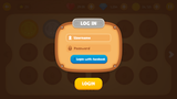 LayerLab Shop GUI wooden interface login screen with natural wood background and modern digital login elements.