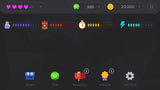 LayerLab Shop GUI Neon interface displayed on screen in a play mode, highlighting vibrant neon design elements.