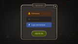 LayerLab Shop GUI matt metal interface login screen showing sleek metallic design and user login fields.