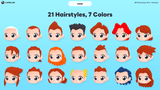 3D fantasy character with detailed hair and vibrant costume, created by LAYERLAB Shop in the 3D Characters Pro collection.
