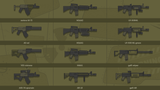 2D military icons set by LAYERLAB Shop, featuring various soldier and equipment illustrations in a clean, graphic style.