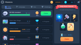 Simple casual GUI interface by LAYERLAB Shop, featuring a mission-themed design with clean layout and modern visuals.