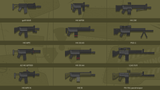 LayerLab Shop 2D military icons featuring various military items and equipment in a clean, vector-style design.