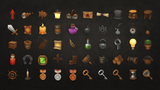 3D RPG icons from LAYERLAB Shop, featuring detailed game props and symbols for role-playing game design.