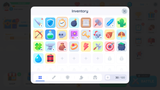 Simple casual GUI interface by LAYERLAB Shop showing inventory management screen with icons and layout.