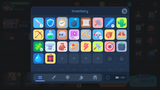Simple casual GUI interface design by LAYERLAB Shop shown in the image, featuring inventory layout with clean, minimal style.