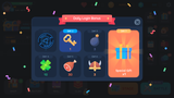LayerLab GUI Pro interface showing a 7-day daily bonus screen with simple, casual design elements in a clean layout.